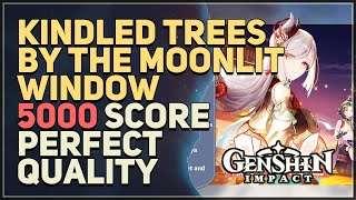 Perfect Quality Kindled Trees by the Moonlit Window Genshin Impact [upl. by Yendirb]