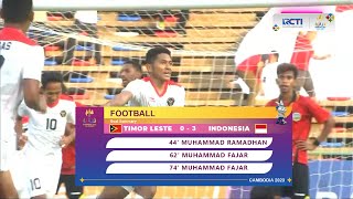 TIMOR LESTE 0 VS 3 INDONESIA HIGHLIGHT 32nd SEAGAMES CAMBODIA 2023 [upl. by Lindi182]