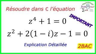 NOMBRES COMPLEXES  Équations du Second Degré dans C  Racine Carrée dun Nombre Complexe  2 BAC SM [upl. by Cam]