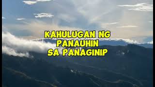 KAHULUGAN NG PANAUHIN SA PANAGINIP [upl. by Lewellen]