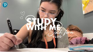 SIXTH FORMcollege vlog study w me 💌  realistic productive gym [upl. by Redliw]