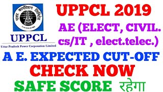 UPPCL AE EXPECTED CUT OFF  UPPCL AE SAFE SCORE 2019  UPPCL CUTOFF UPPCL update after anwer key [upl. by Devona]