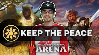 MTG Arena Starter Deck Upgrade Guide Mono White Keep the Peace [upl. by Nertie]