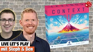 SPIEL 24 Neuheit Context Prototyp  Live Lets Play mit Steph Vinz und Ben [upl. by Macfadyn]