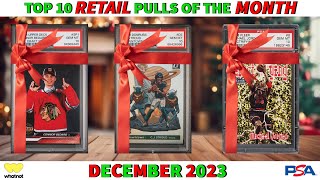 Top 10 RETAIL Sports Card Pulls Of The MONTH  December 2023 [upl. by Fitz]