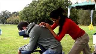 Shiatsu Chair Massage  Charity Pt2 [upl. by Yllitnahc]