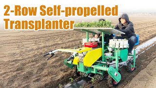 Efficient Planting With Our 2 Row Self propelled Transplanter [upl. by Nodal]