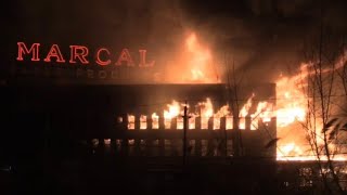 INFERNO Iconic Marcal Paper Factory Destroyed in an Inferno Elmwood Park NJ Marcal Fire [upl. by Viole]