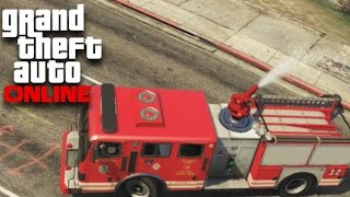 GTA ONLINE 30 CAMIONES Y BOMBEROS GAYS Gameplay Comentado [upl. by Suez655]