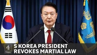 South Korea president revokes martial law after protests [upl. by Tezzil]