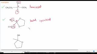 distinguishing between hemiacetal hemiketal acetal ketal [upl. by Shafer]