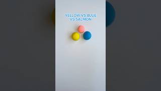 Yellow VS Blue VS Salmon 💛 asmr satisfying colormixing paintmixing fyp clay art mixing [upl. by Rubel576]