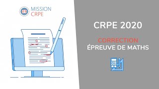 CRPE 2020 Correction de lépreuve de Mathématiques ✅ [upl. by Evin]