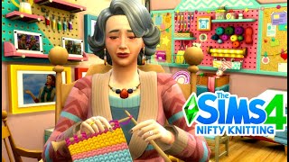 Nifty Nitting playthrough with Elder Sims The Sims 4 [upl. by Mahla]