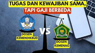 Gaji Dosen Kemendikbud vs Kemenag  Gaji Dosen PNS [upl. by Annaohj]