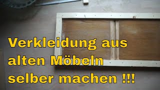 Abdeckung  Türe Heizungsrohre aus alten Möbeln selber machen Ideen aus alten Möbeln [upl. by Nimsay]