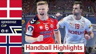 Denmark Vs Norway handball Highlights Gjensidige Cup 2024 [upl. by Esinrahs]