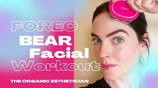 FOREO BEAR Facial Workout Microcurrent DEMO  Review [upl. by Rheta]