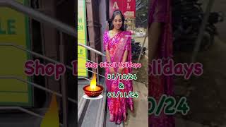 Diwali Holidays 311024 amp 011124  10 seconds READYMADE saree  sreesaisilks sareein60seconds [upl. by Nalyr]