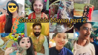 Groom side Mayon part 2 vlog mayon dholki part2 wedding weddingdress weddingvlog [upl. by Drhacir]