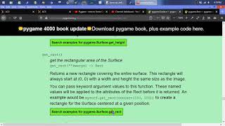 Pygame  Surfacegetrect [upl. by Haissi648]