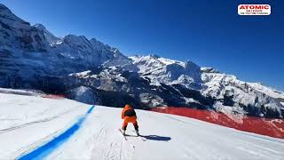 Wengen downhill Jan 13 2024  Race inspection with Gauthier de Tessières and the race course [upl. by Lundt]