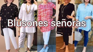 BLUSONES PARA SEÑORAS DE 4050 Y 60 AÑOS  BLUSONES DE MODA 2023 [upl. by Lanevuj840]