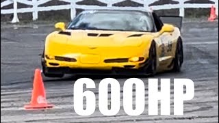 Corvette Z06 CAMS Winning Autocross Run Akron Sports Car Club [upl. by Koah160]