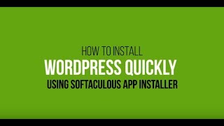 HostPapa Knowledge Base How to Install WordPress Quickly via Softaculous App Installer [upl. by Jamima784]