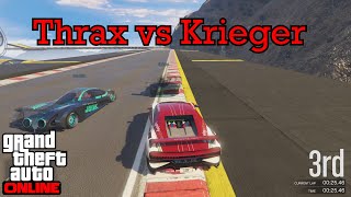 Thrax vs Krieger  GTA 5 Stunt Races [upl. by Ellehcem]