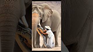 Elephant vs python rescue 😱😱 elephant wildlife funnyanimal animals wildlifevdo wildanimal [upl. by Nnaitsirhc]