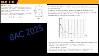 Dipôle RL correction exercice BAC SCIENTIFIQUE [upl. by Steele]