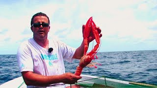 PÊCHE A LA LANGOUSTINE GEANTE EN GUADELOUPE [upl. by Petersen]