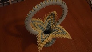 How to make a 3D origami Flower Basket 2 [upl. by Ahseer]