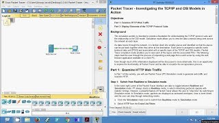 3246 Packet Tracer  Investigating the TCP IP and OSI Models in Action [upl. by Ian]