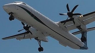 The Unique Dash 8 Q400 2 Low Landings amp 2 Takeoffs at Skiathos the Second St Maarten [upl. by Aihtnys]