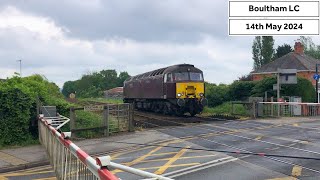 Light Class 57 Boultham Level Crossing 14052024 [upl. by Kuth]