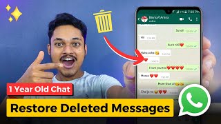 Whatsapp delete chat ko wapas kaise laye  Recover deleted Whatsapp messages without backup [upl. by Saravat]