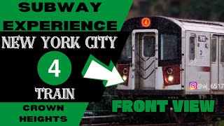 New York City Subway 4 Express Train to Utica Ave Front View [upl. by Irtimed]