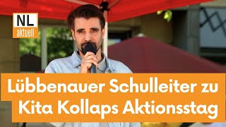 Cottbus  Kita Kollaps Aktionsstag in Brandenburg Redebeitrag von Schulleiter aus Lübbenau [upl. by Sirret]