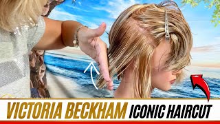 Victoria Beckhams Haircut Tutorial  Beauty Secrets  Vogue [upl. by Ardin]