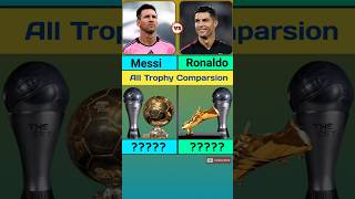 Messi Vs Ronaldo Trophy List Comparsion football messi ronaldo trophy iconiccompare comparsion [upl. by Retsehc]