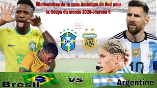 Brazil vs Argentina  Éliminatoires pour la coupe du monde 2026  Journée 6  Stade Maracanã🇧🇷🇦🇷 [upl. by Lolanthe]