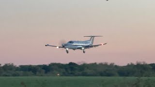 NASA PC12 Sunset Arrival [upl. by Oisor56]