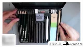 Unbox Set de Grafito Faber Castell [upl. by Nysilla]