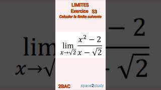 Exercice 53 Limites 2BAC Maths [upl. by Spillihp]