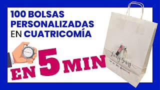 ⌛ Calculamos el TIEMPO para IMPRIMIR 100 BOLSAS de papel PERSONALIZADAS con PRINTBOX VERSA a COLOR¡ [upl. by Ognimod]