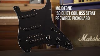 MOJOTONE 58 QUIET COIL HSS STRAT PREWIRED PICKGUARD [upl. by Orville949]