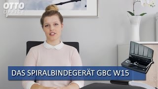 Spiralbindegerät GBC W15 Produktvorstellung von OTTO Office [upl. by Clarisa]