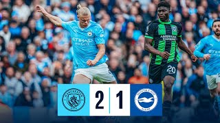 HIGHLIGHTS RECORDBREAKING CITY REGAIN TOP SPOT IN THE PREMIER LEAGUE  Man City 21 Brighton [upl. by Islaen]